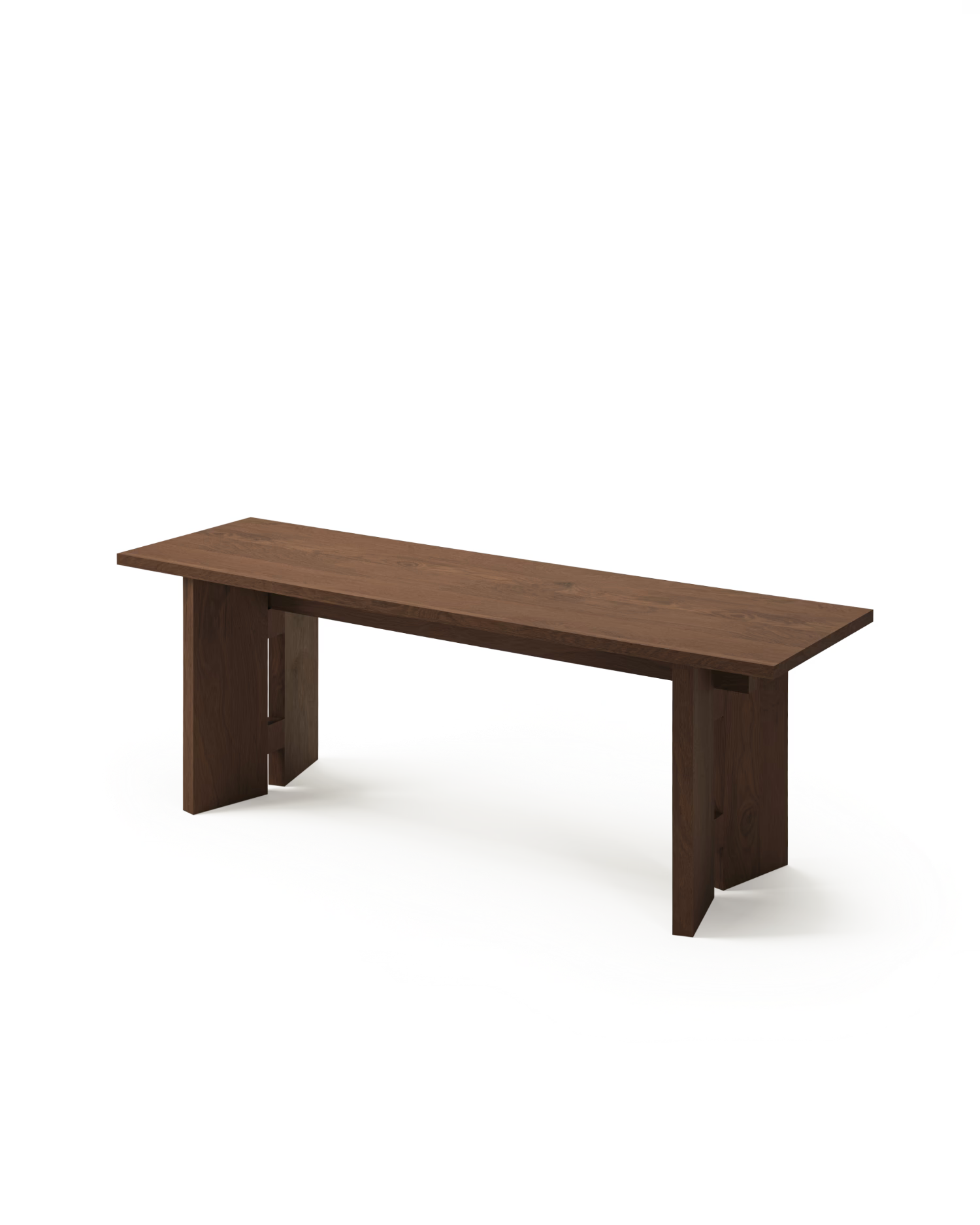 Banco Kyo de roble moka 120 x 35 cm