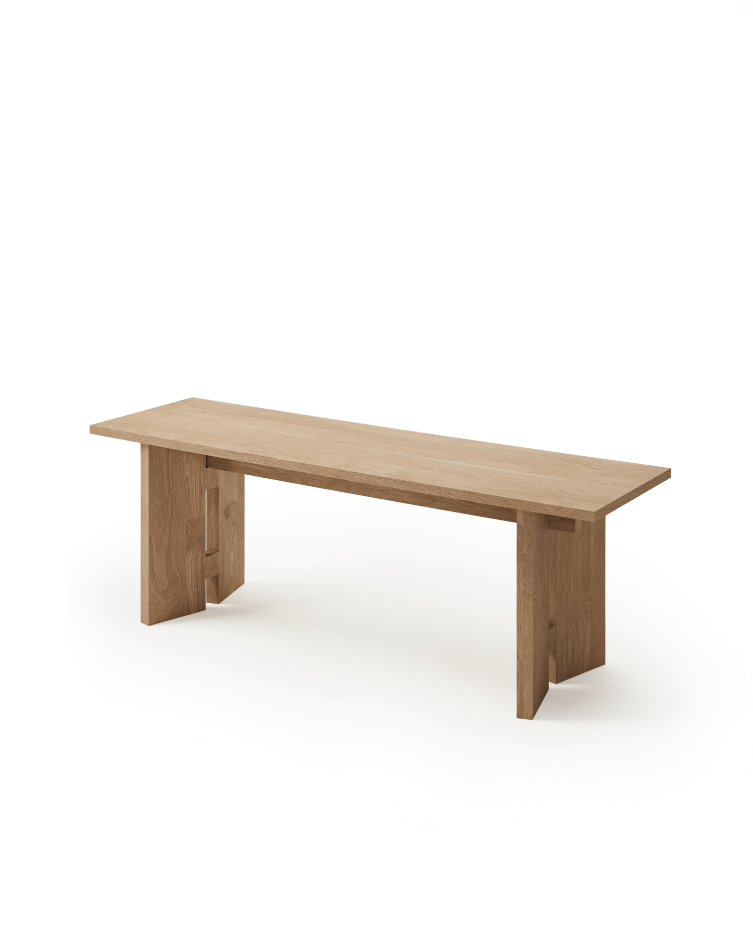 Banco Kyo de roble natural 120 x 35 cm