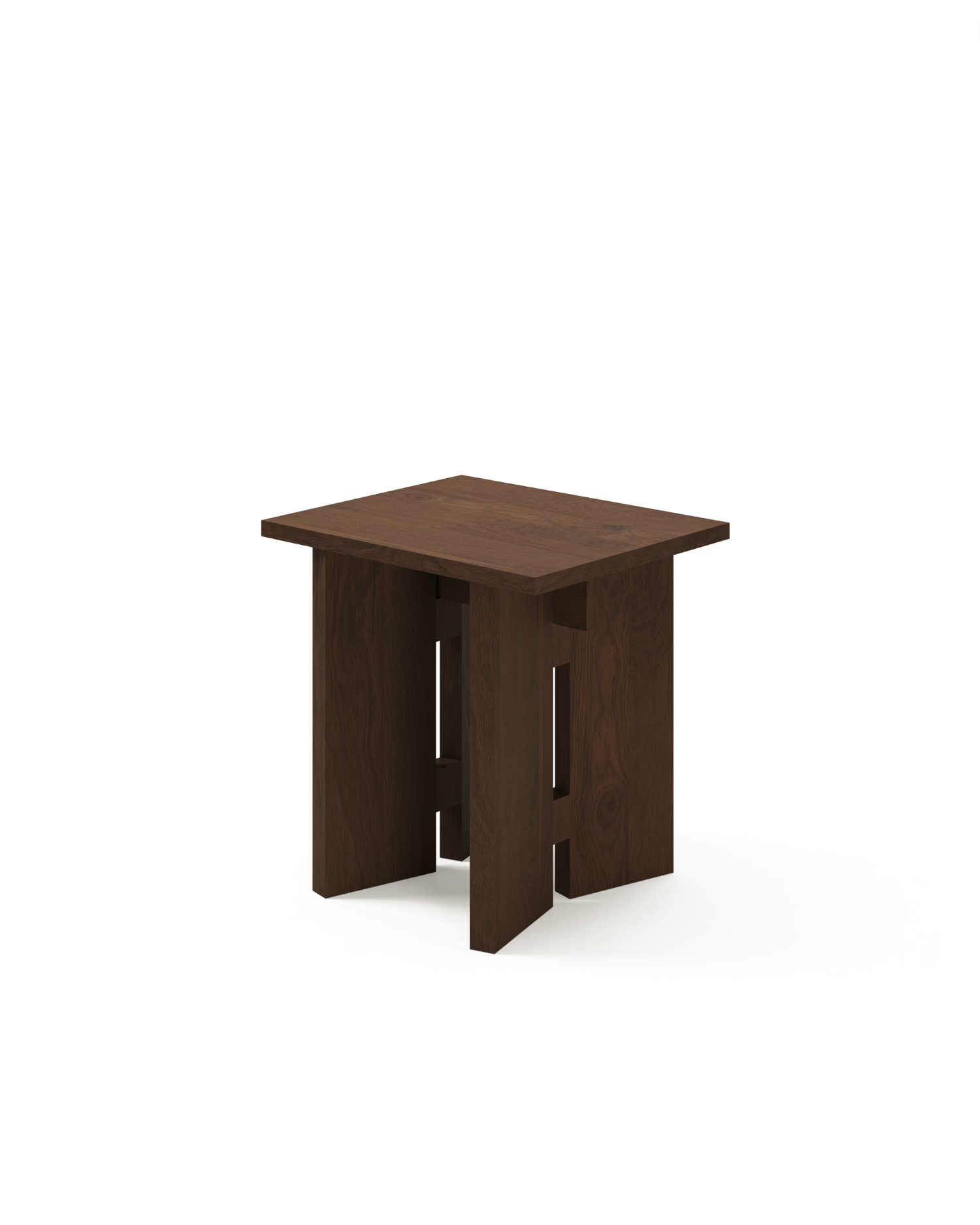 Banqueta Kyo de roble moka 42 x 35 cm