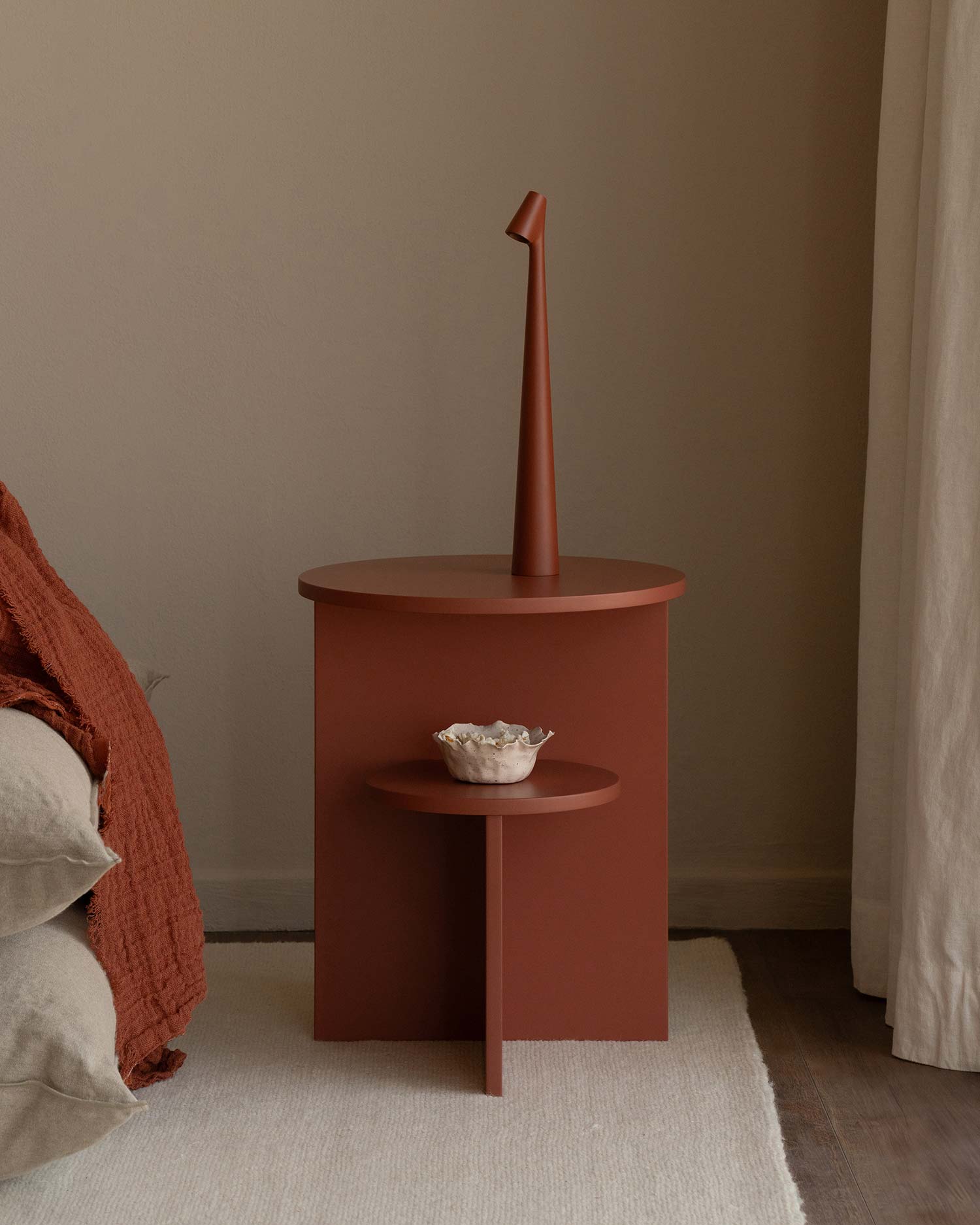 Mesa auxiliar Aura terracota ø 40 cm