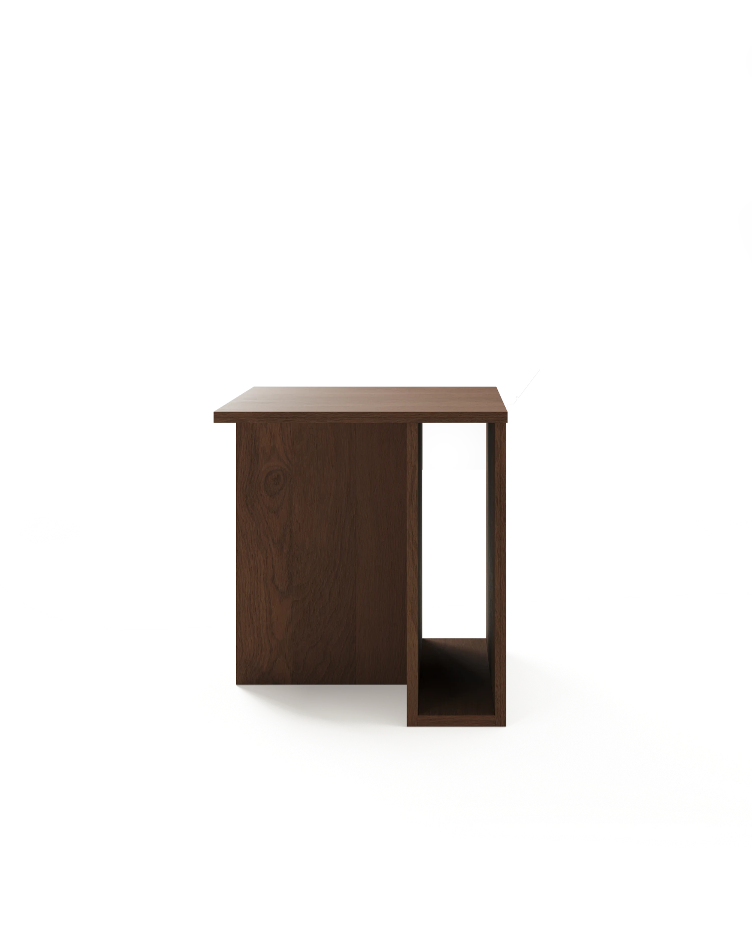 Mesa auxiliar Coveta de roble moka 42 x 42 cm