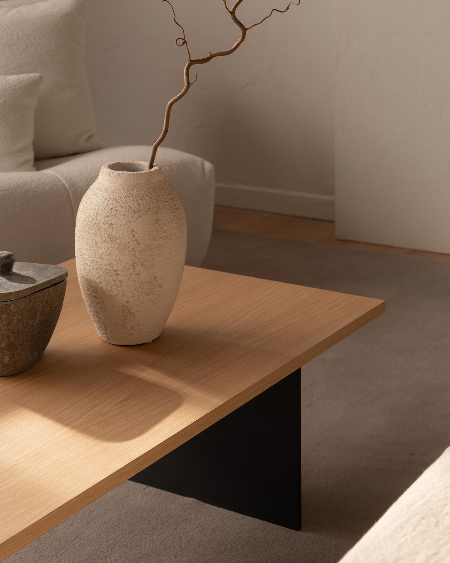 Mesa de centro Calobra de roble natural 130 x 60 cm