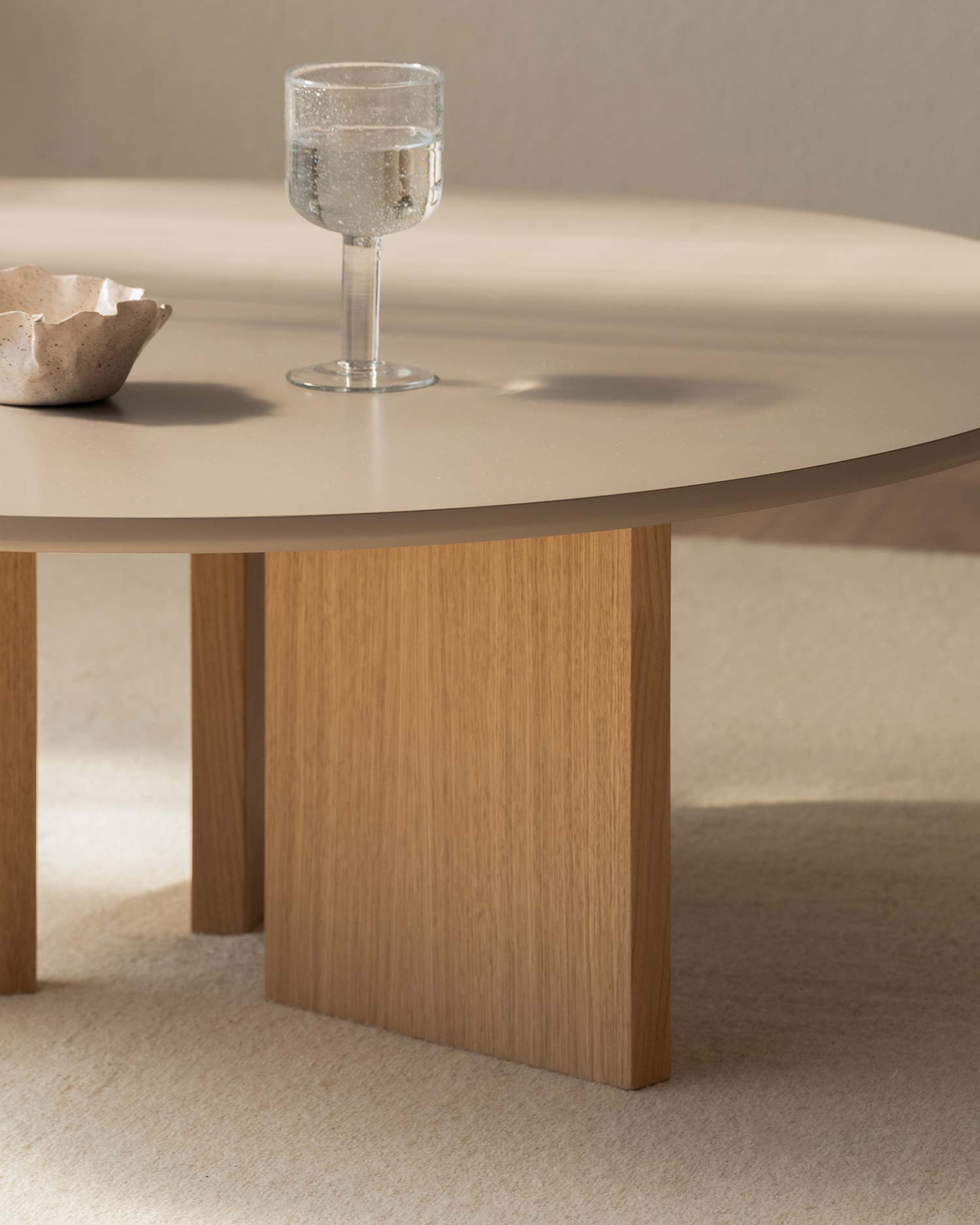 Mesa de centro Figa beige ø 100 cm