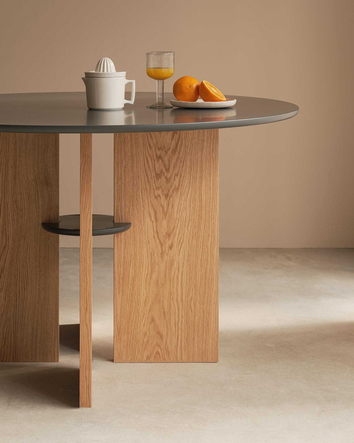 Mesa de comedor Figa antracita ø 120 cm