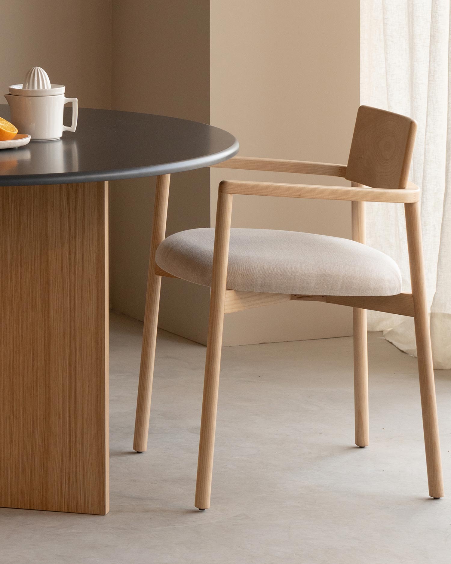 Mesa de comedor Figa antracita ø 120 cm