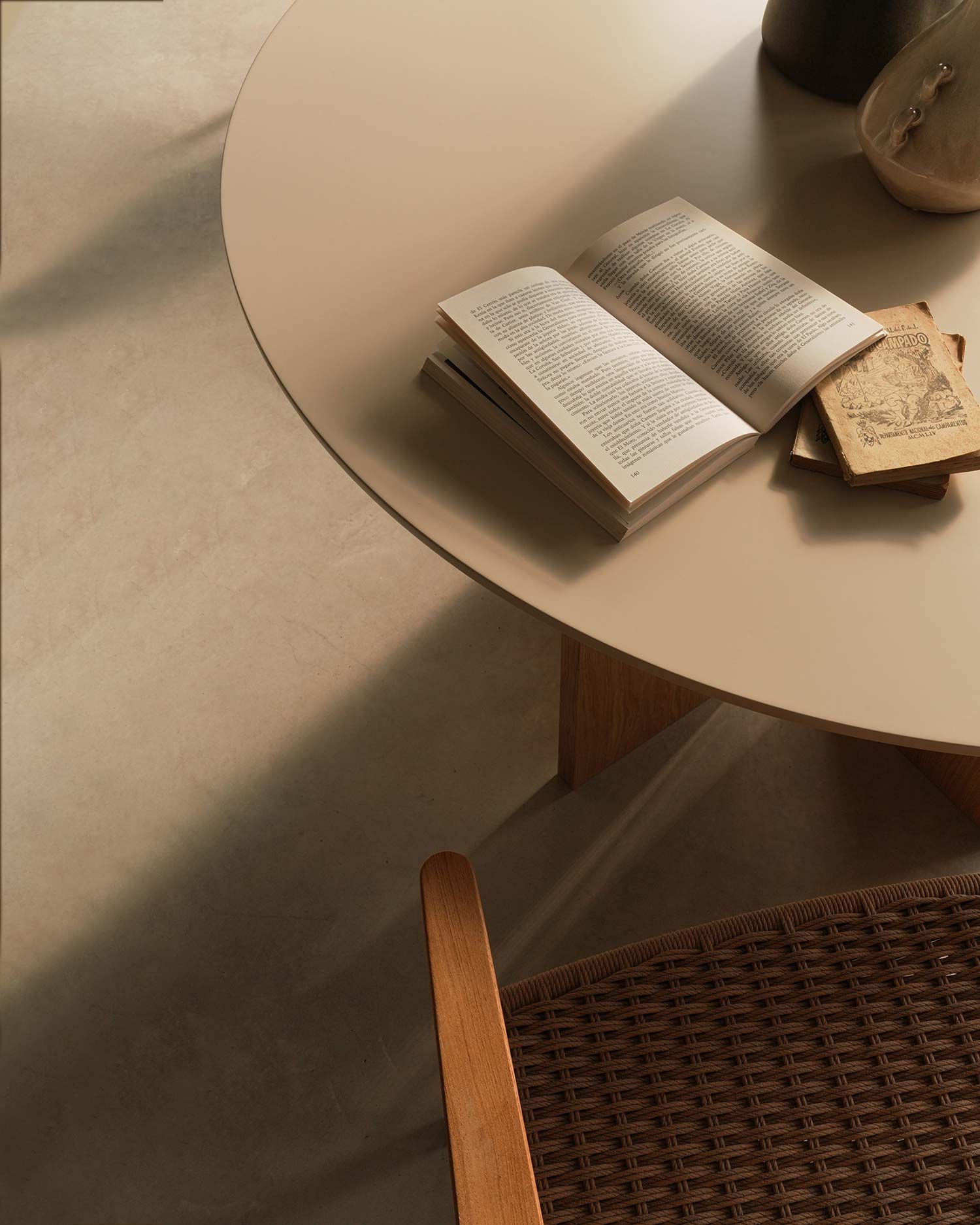 Mesa de comedor Figa beige ø 120 cm