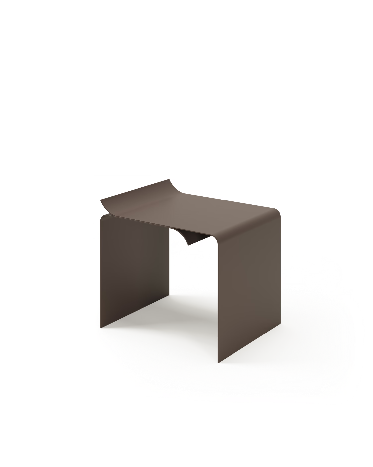 Mesa auxiliar metálica Coma brown 43 x 39 cm