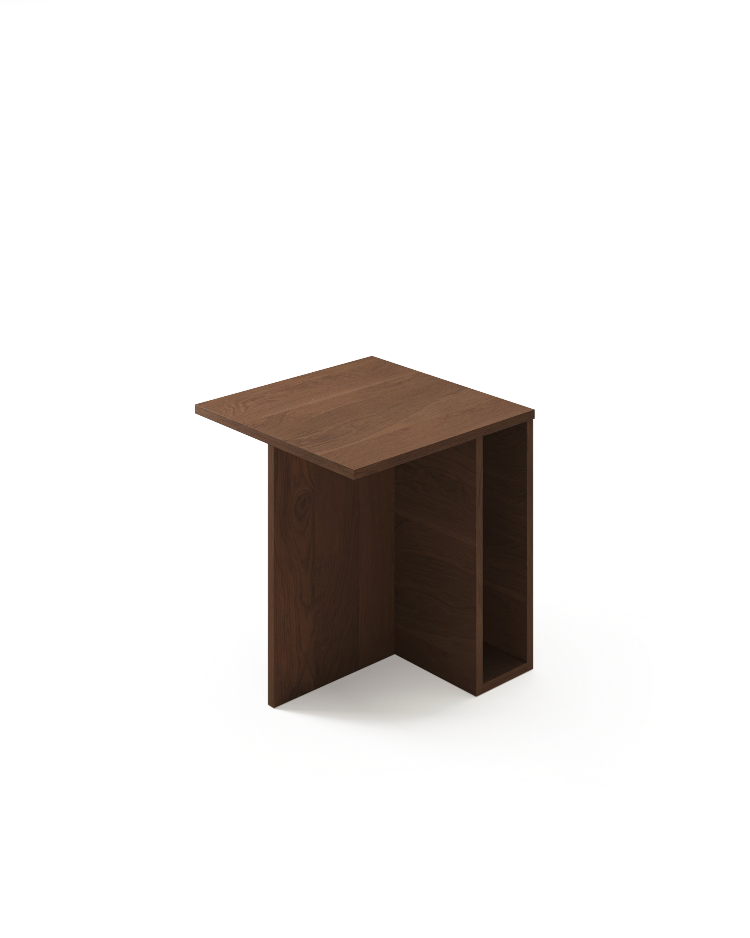 Pack de 2 mesitas de noche Coveta de roble moka 42 x 42 cm