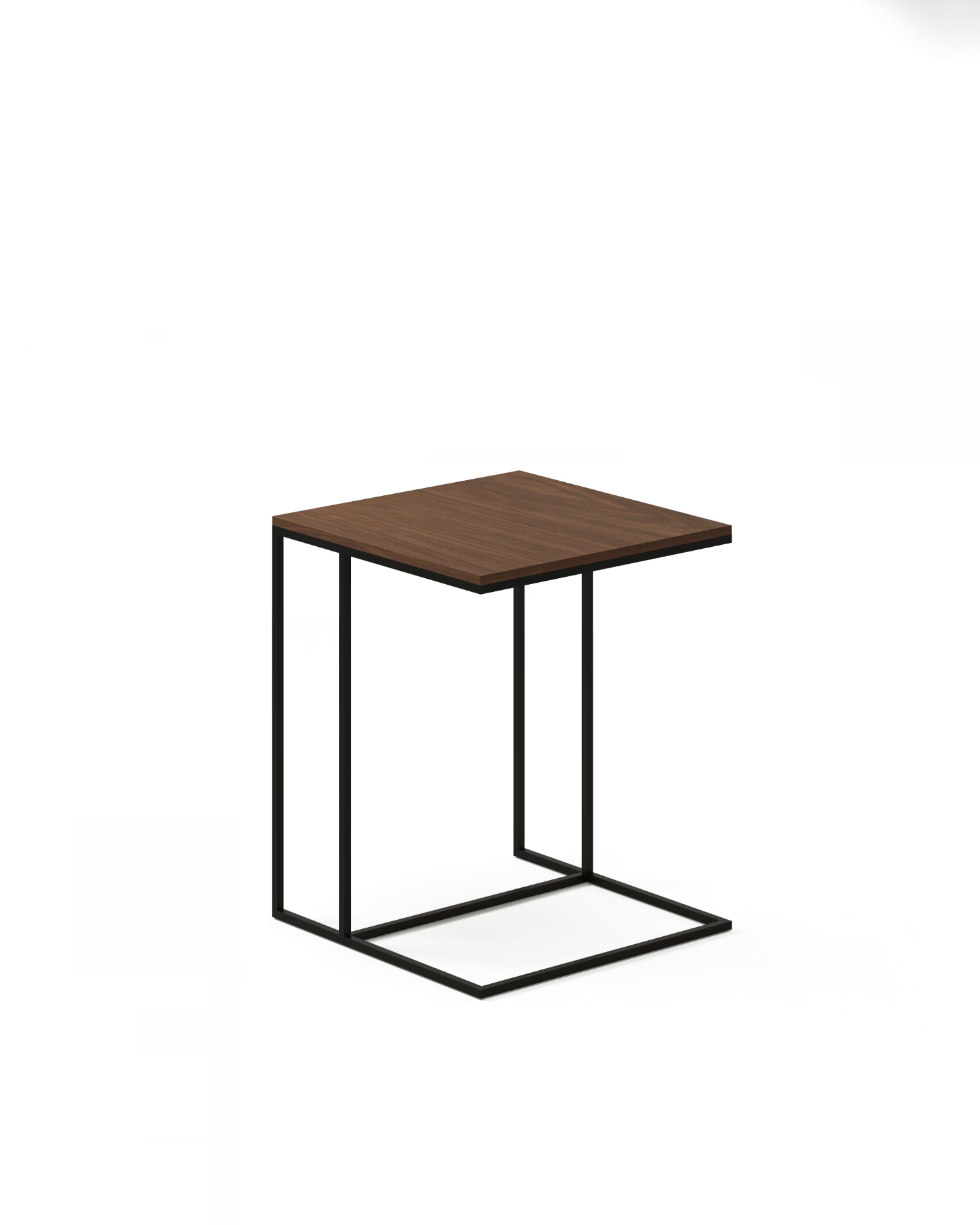 Conjunto de mesa de centro y mesa auxiliar Petra de nogal