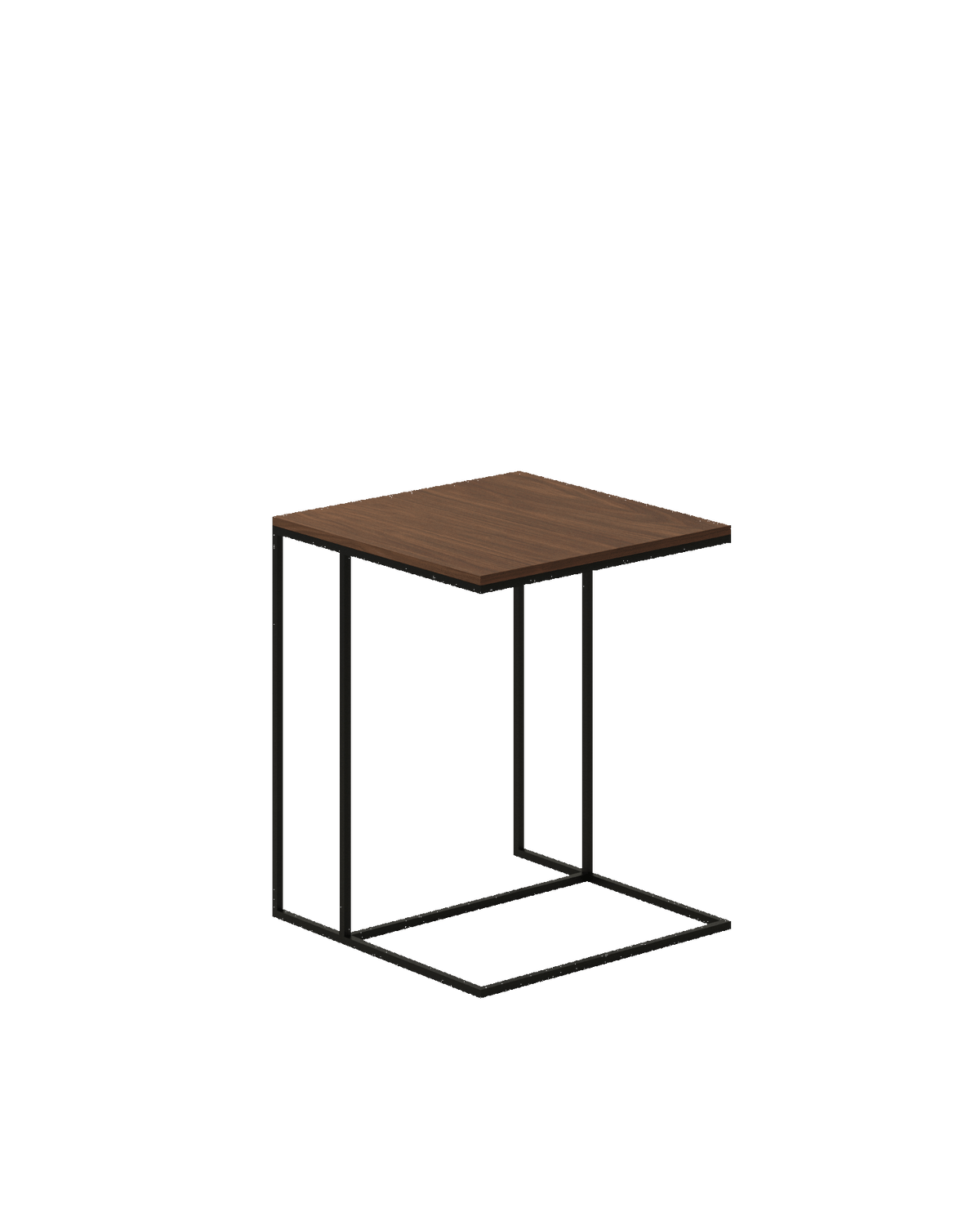 Mesa auxiliar Mini Petra de nogal 40 x 40 cm