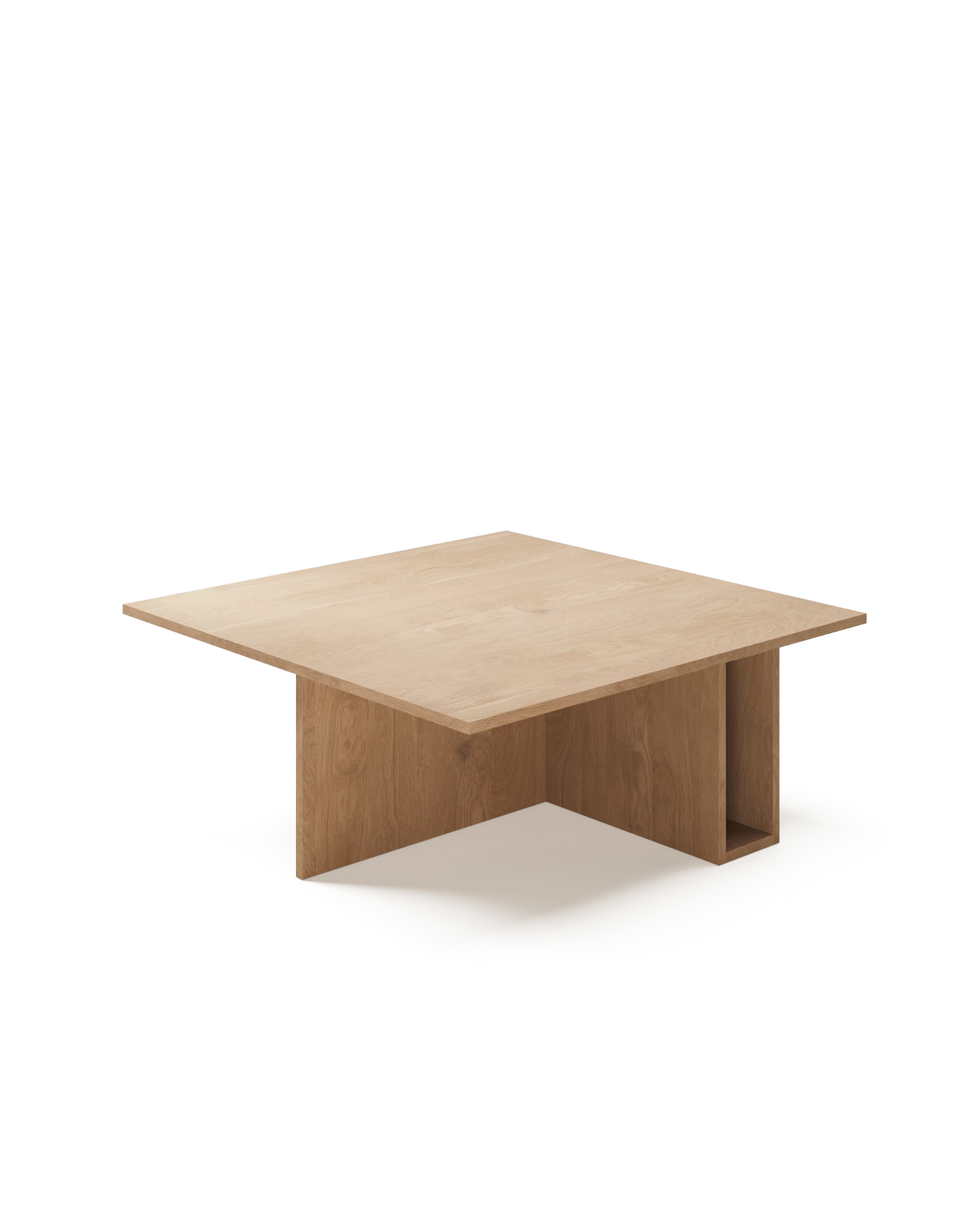 Mesa de centro Cova de roble natural 85 x 85 cm