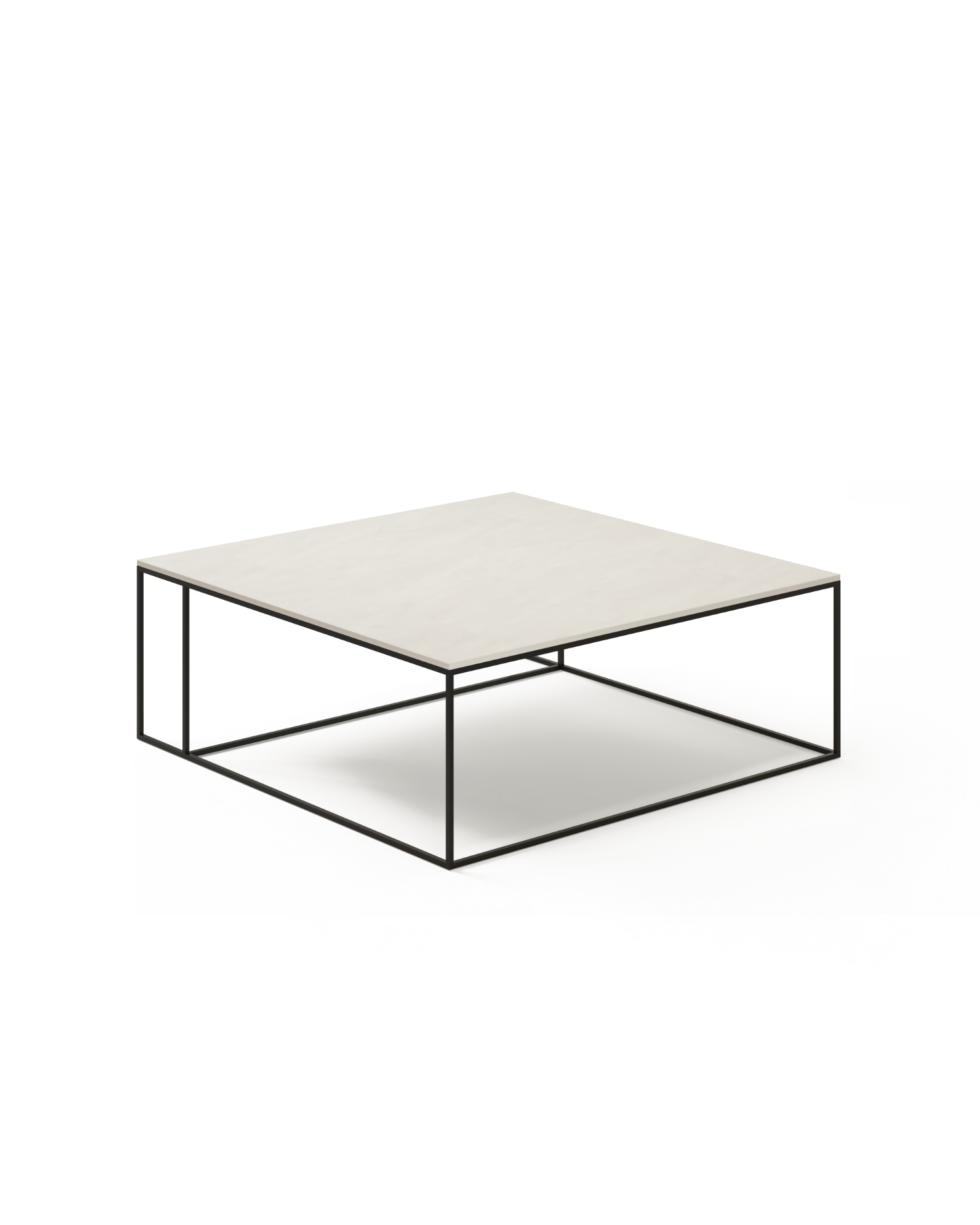 Mesa de centro Petra XL de porcelánico Duna 100 x 100 cm