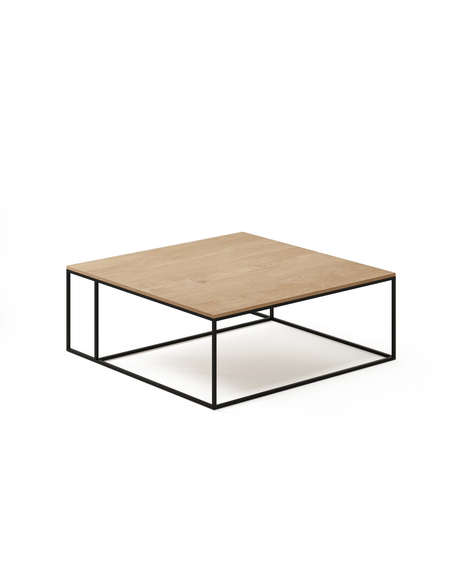 Mesa de centro Petra de roble natural 80 x 80 cm