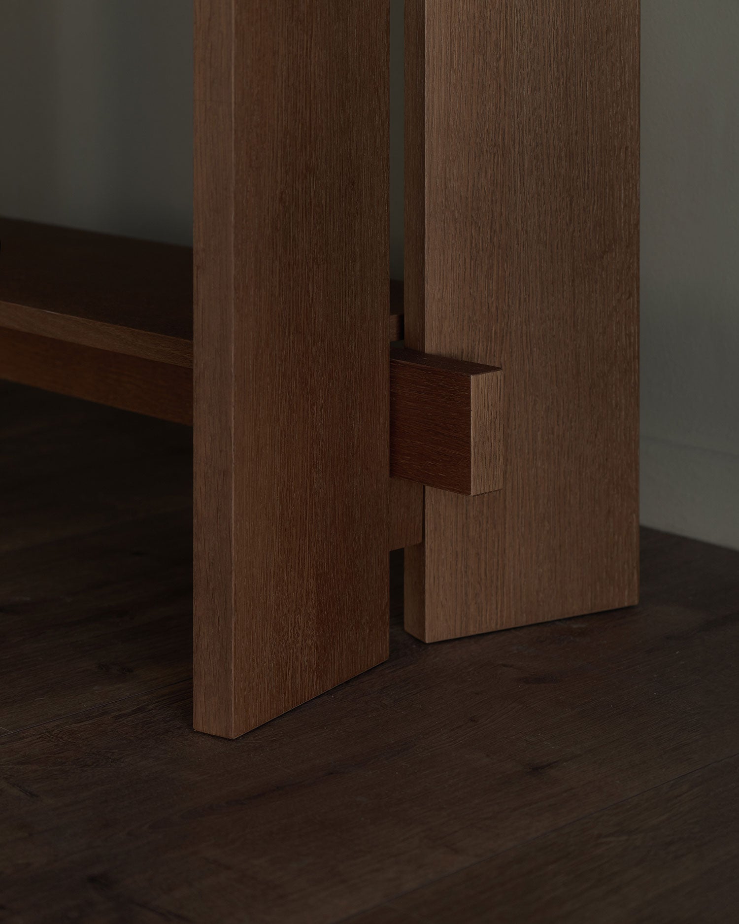 Recibidor Kyo de roble moka 120 x 40 cm