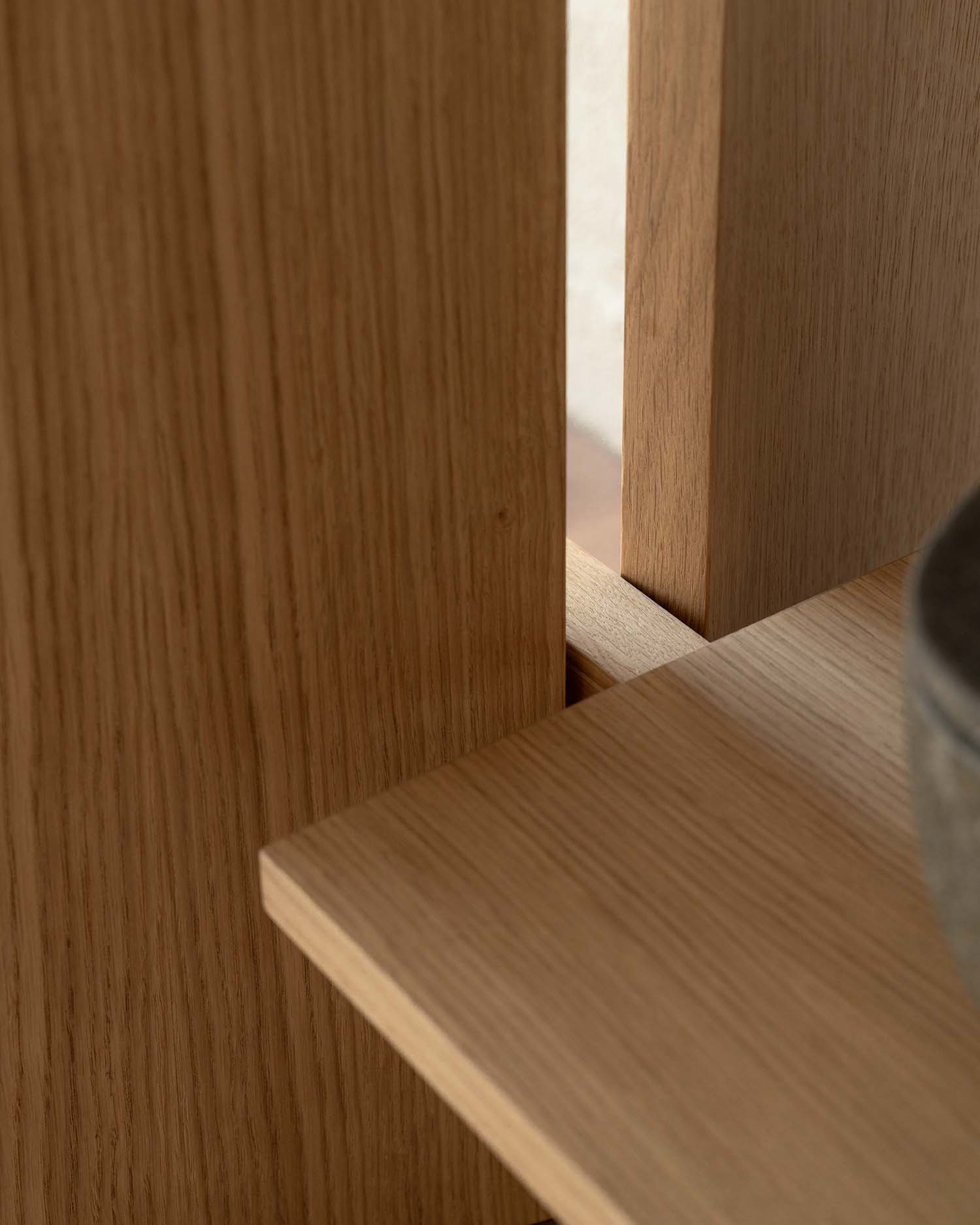 Recibidor Kyo de roble natural 120 x 40 cm