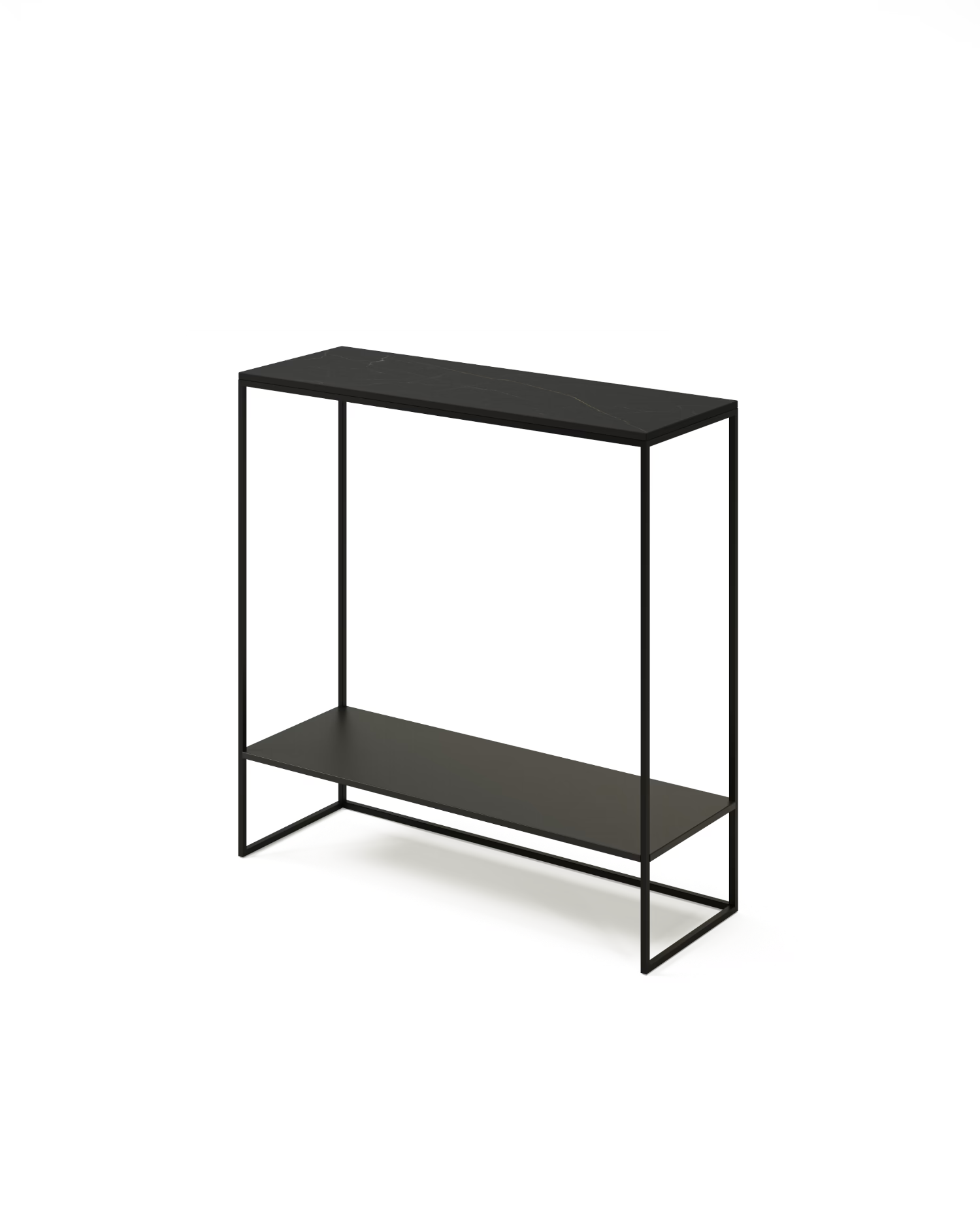 Recibidor Petra de porcelánico Negro Marquina 80 x 28 cm