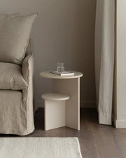 Mesa auxiliar Aura beige ø 40 cm
