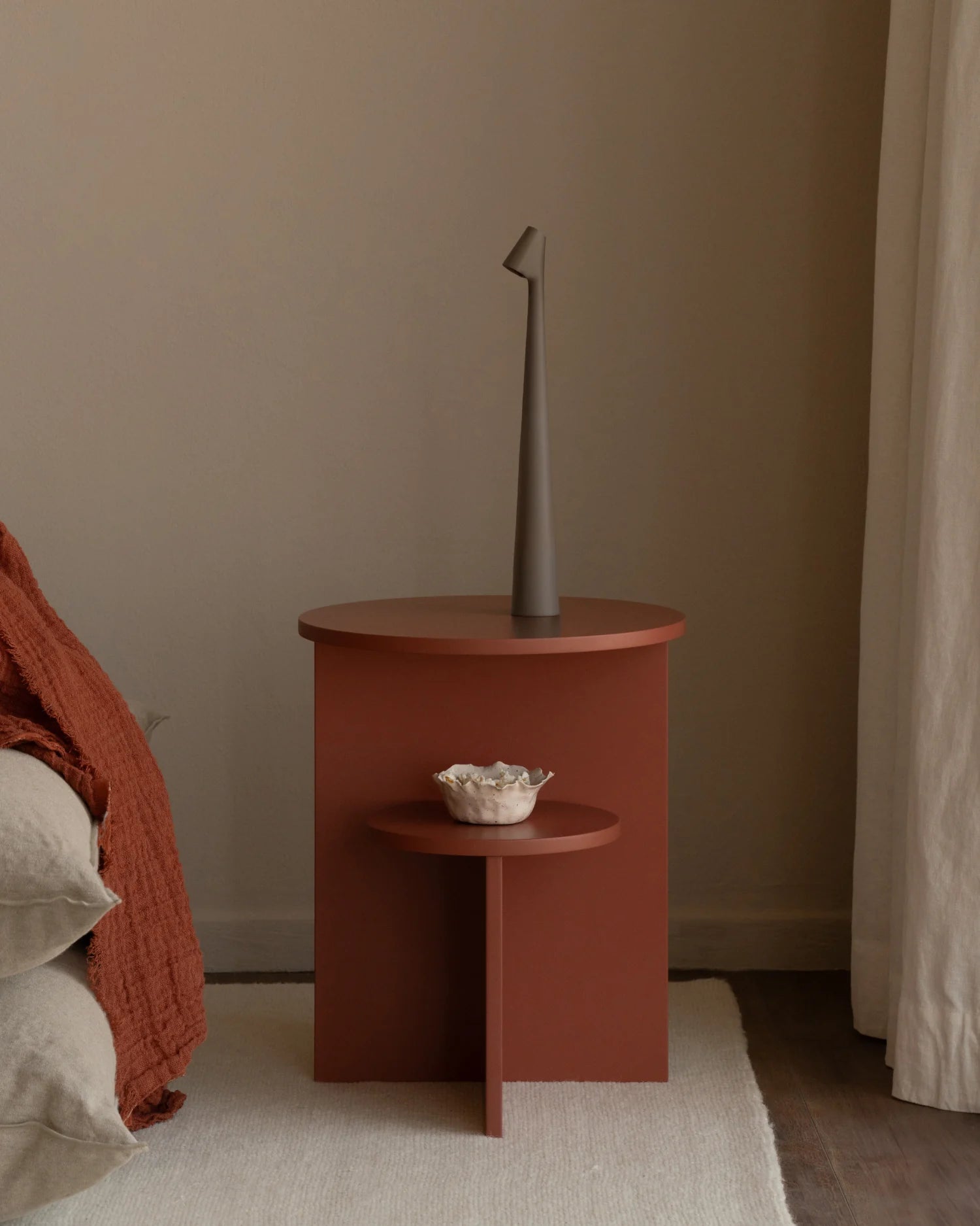 Mesa auxiliar Aura terracota ø 40 cm