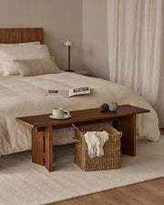 Banco Kyo roble moka 120 x 35 cm