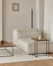 Conjunto de mesa de centro y mesa auxiliar Petra nogal