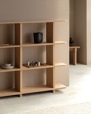 Estantería Otti roble natural 4 estantes 150 x 30 cm