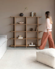 Estantería Otti roble natural 5 estantes 150 x 30 cm