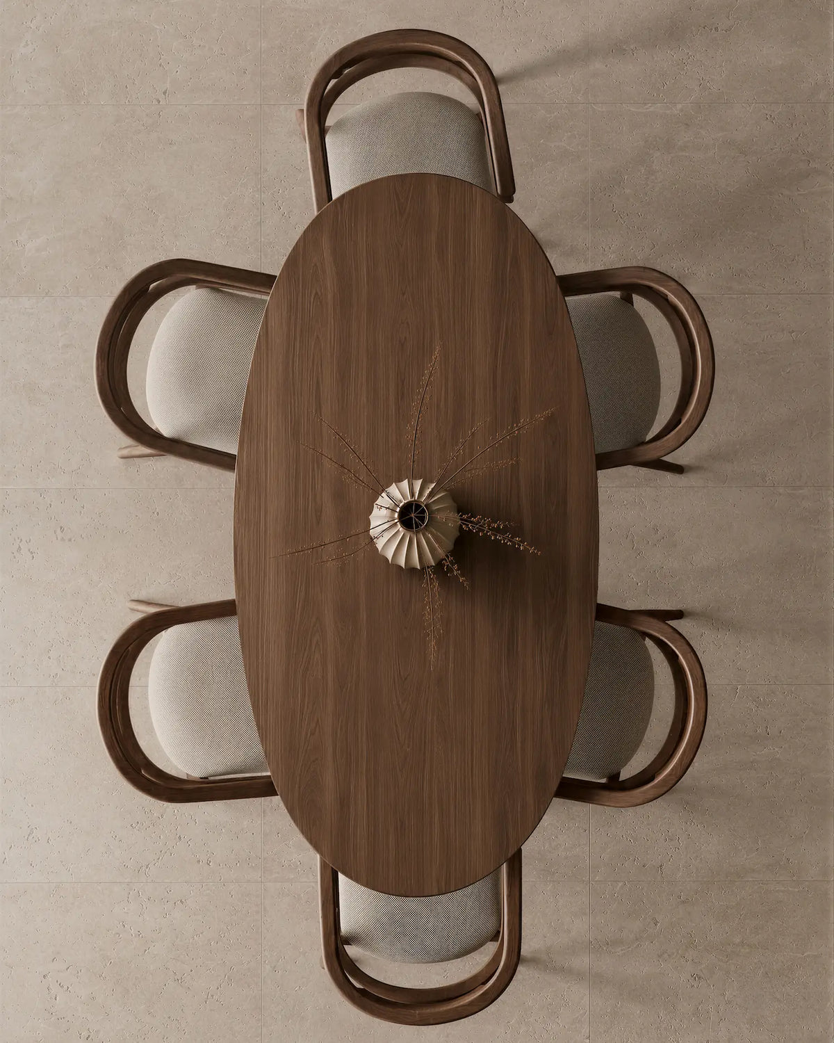 Mesa de comedor Tala de roble moka 190 x 95 cm
