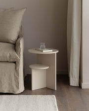 Mesa auxiliar Aura beige ø 40 cm