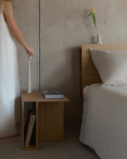 Pack de 2 mesitas de noche Coveta roble natural 42 x 42 cm