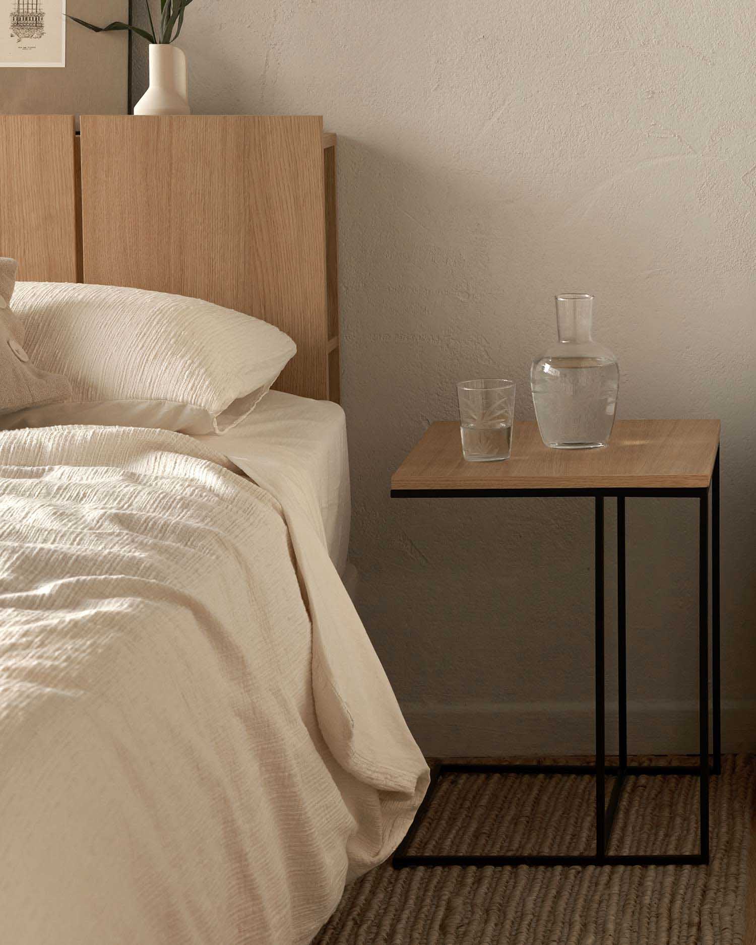 Mesa auxiliar Mini Petra roble 40 x 40 cm