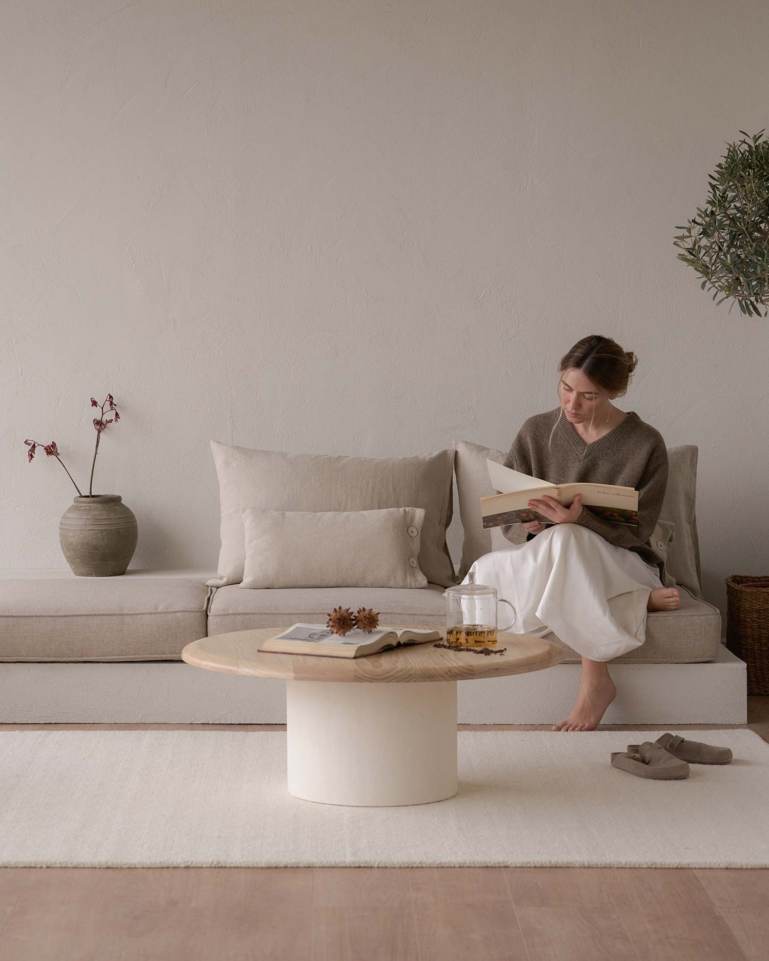 Mesa de centro Deia natural ø 90 cm