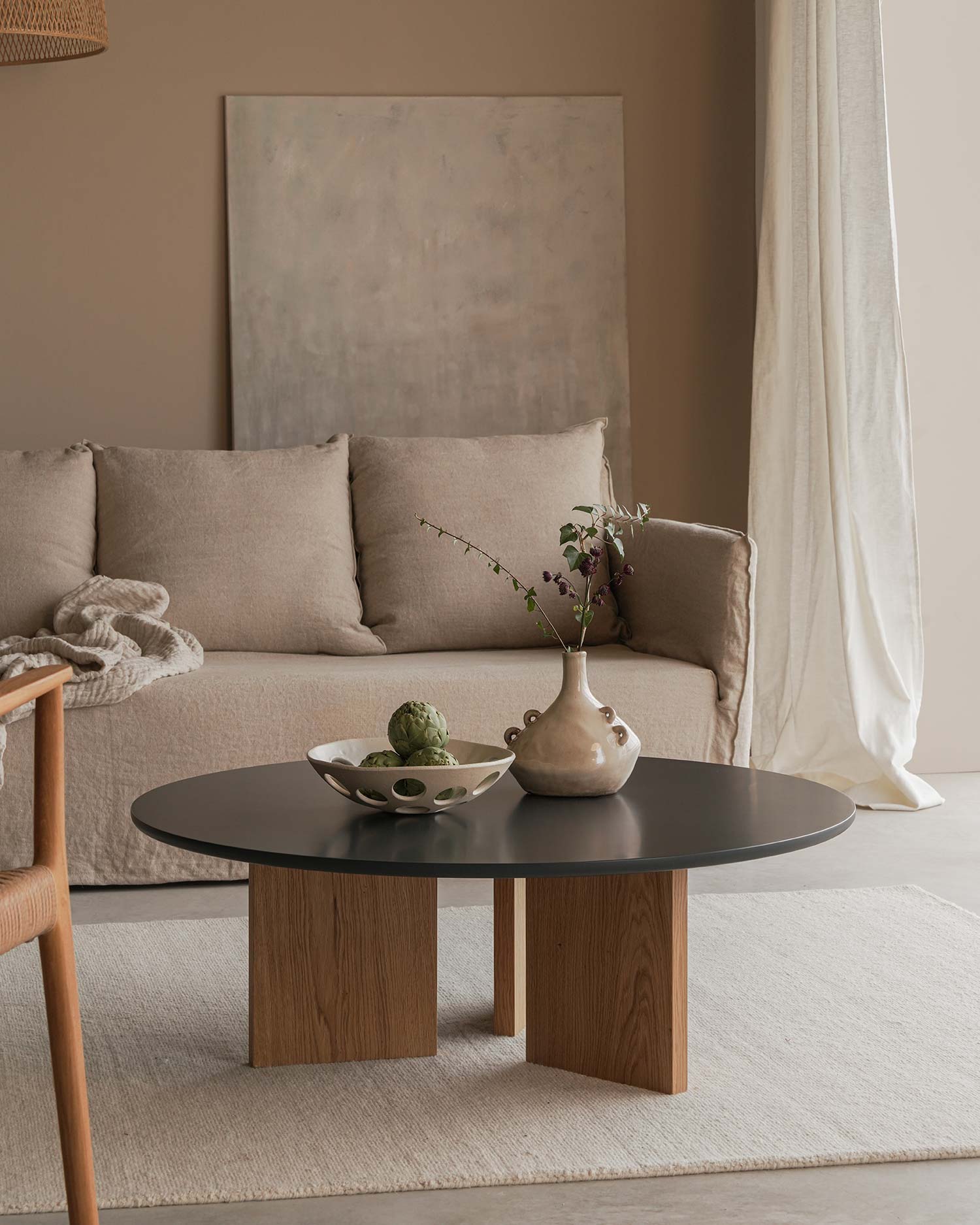 Mesa de centro Figa antracita ø 100 cm