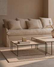 Mesa de centro Petra porcelánico Duna 80 x 80 cm