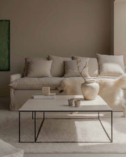 Mesa de centro Petra XL porcelánico Duna 100 x 100 cm