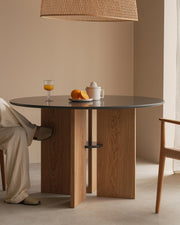 Mesa de comedor Figa antracita ø 120 cm