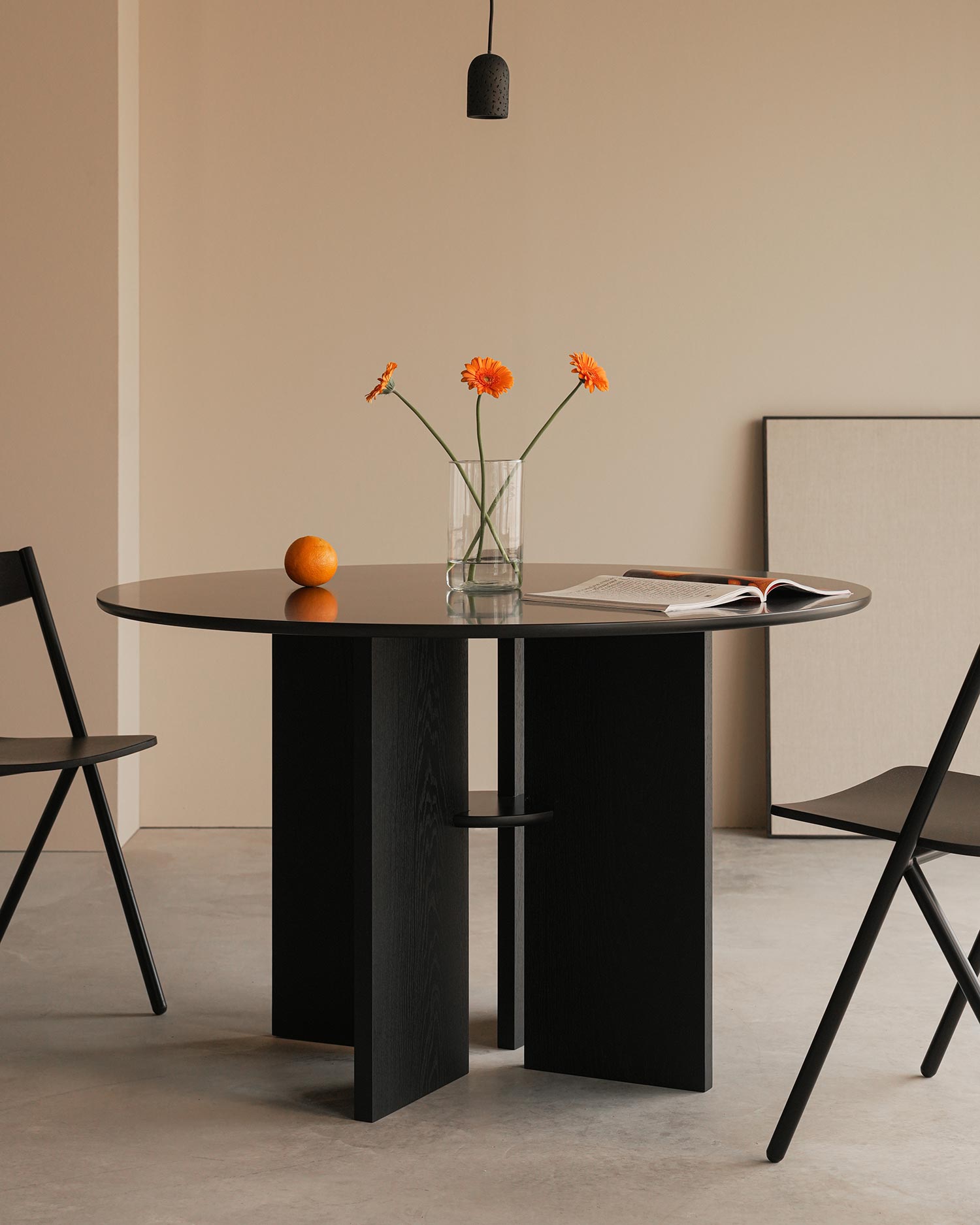 Mesa de comedor Figa black ø 120 cm