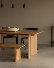 Mesa de comedor Kyo roble natural 180 x 90 cm