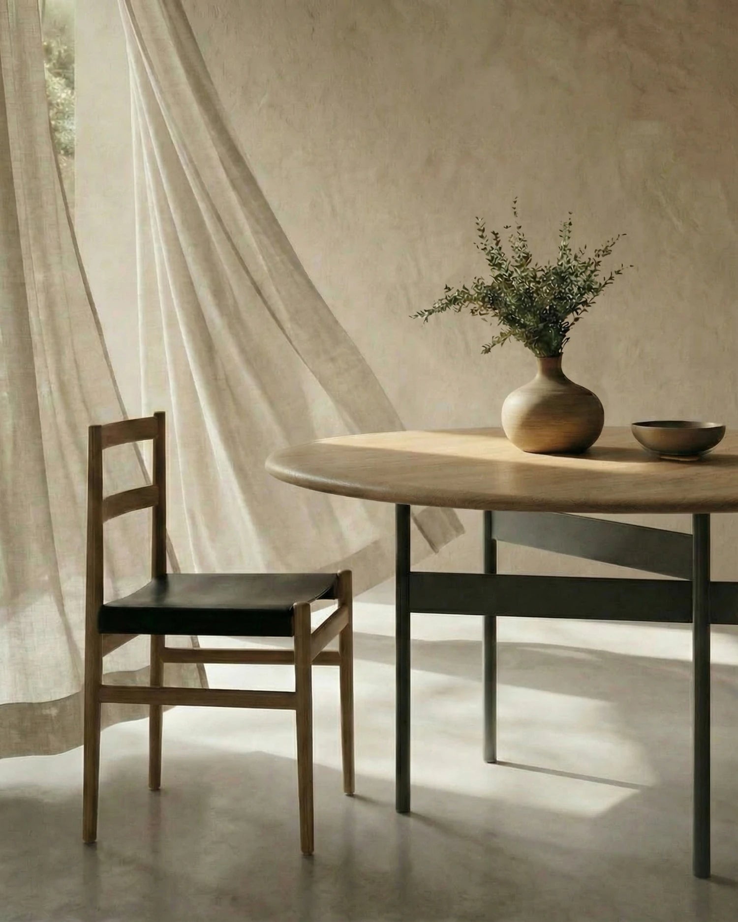 Mesa de comedor Tala de roble natural ø 120