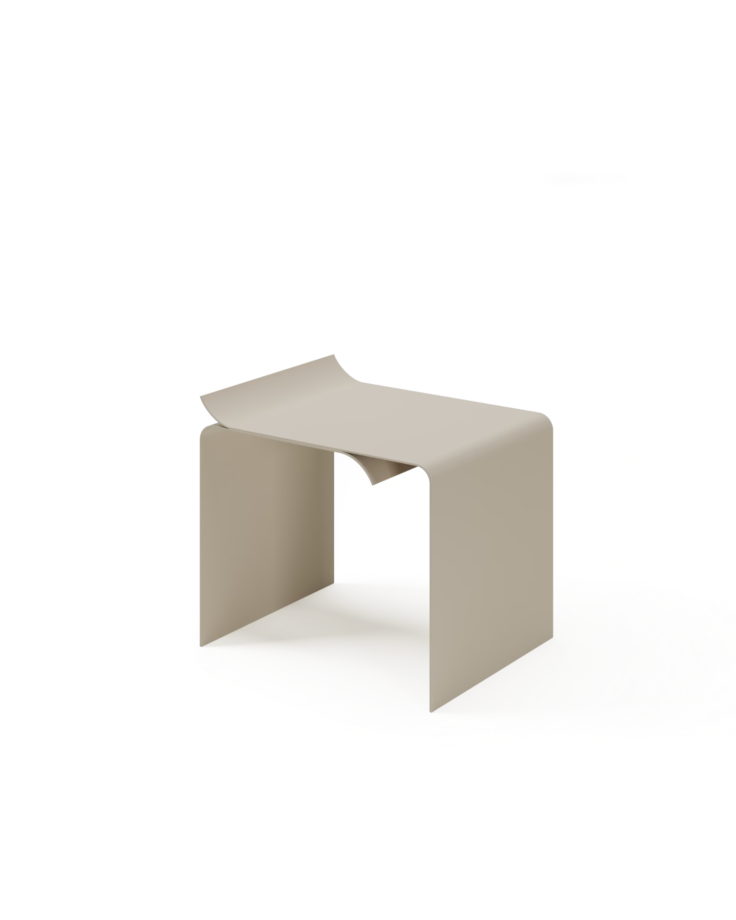 Mesa auxiliar Coma beige 43 x 35 cm