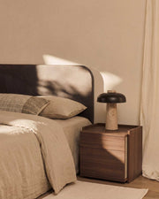 Mesita de noche Caló roble moka 50 x 45 cm con 2 cajones