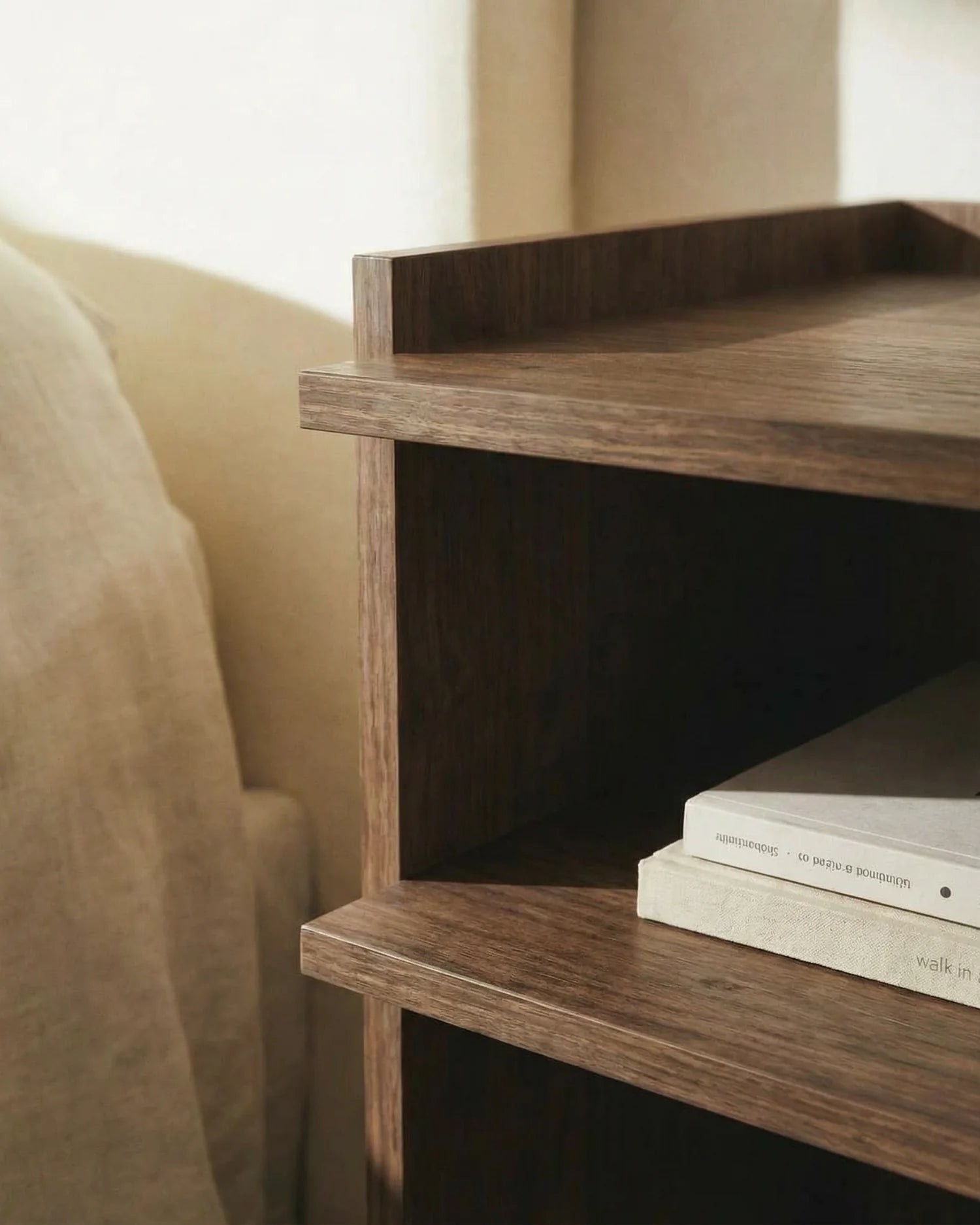 Mesita de noche Caló de roble moka 50 x 45 cm