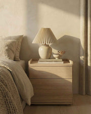 Mesita de noche Caló roble nude 50 x 45 cm con 2 cajones