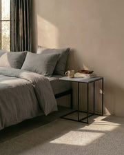 Pack de 2 mesitas de noche Mini Petra porcelánico Cemento 40 x 40 cm