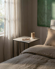 Pack de 2 mesitas de noche Mini Petra porcelánico Duna 40 x 40 cm