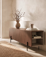 Mueble de TV Fora de roble moka 160 x 40 cm