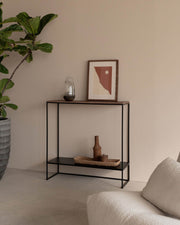 Recibidor Petra de nogal 80 x 28 cm