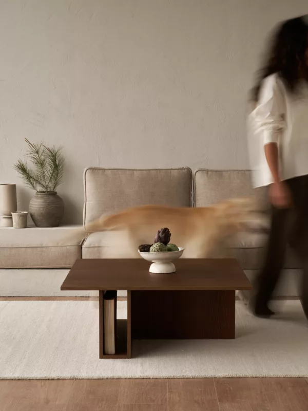 Mesa de centro Cova roble moka 85 x 85 cm