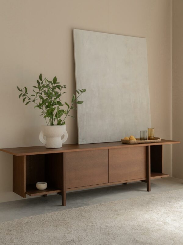 Mueble de TV Kai roble moka 190 x 43,5 cm